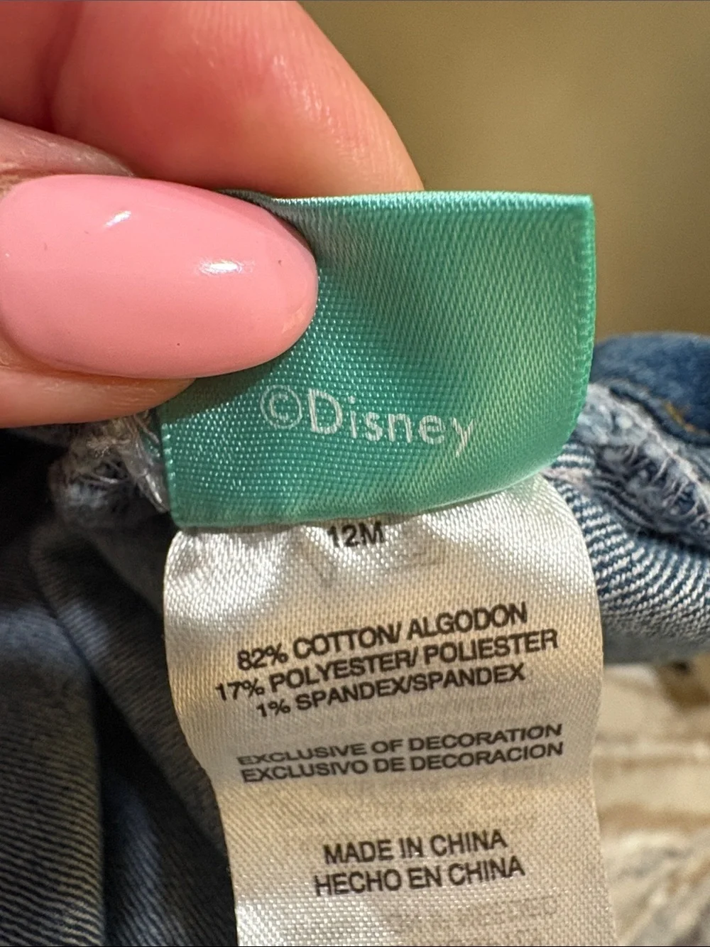 Disney denim overall